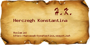 Herczegh Konstantina névjegykártya